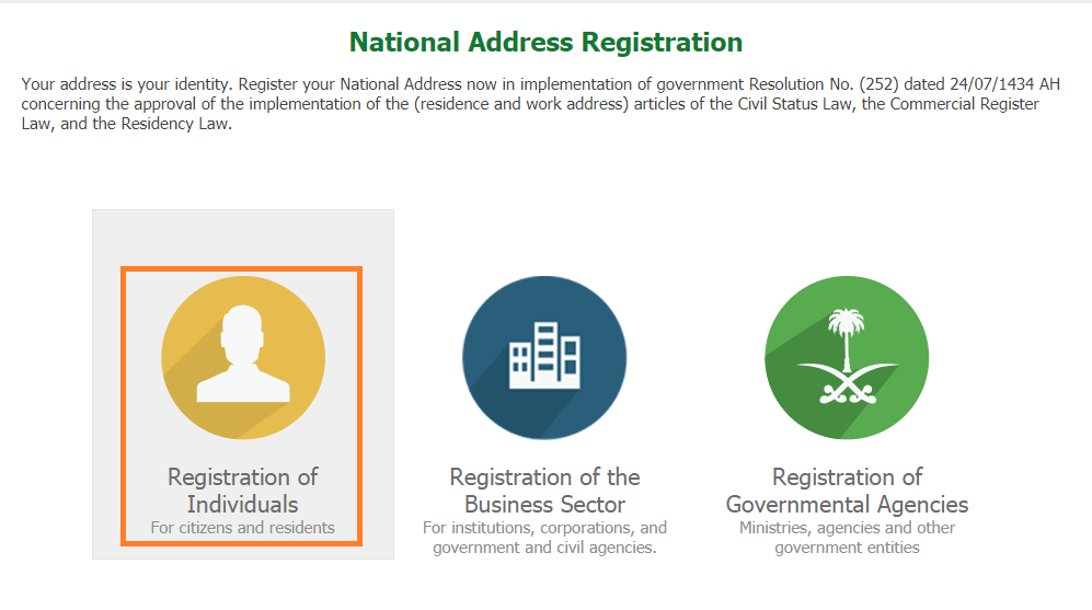 Individual Registration Saudi Post