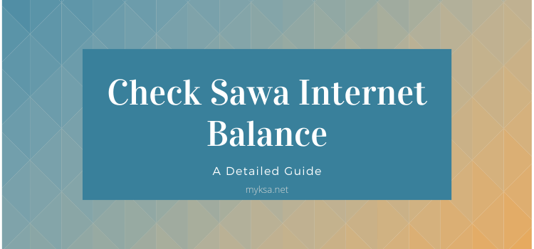 check sawa internet balance, data balance