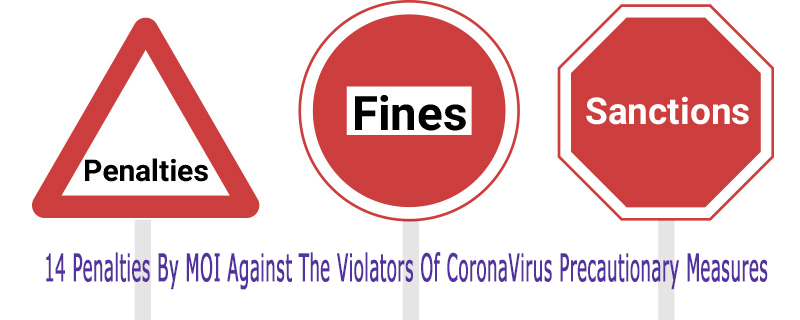 fines and penalties for corona virus violators. 