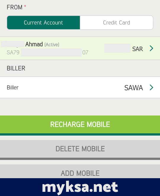 select sawa to topup 