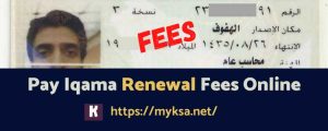 how to pay iqama renewal fees online