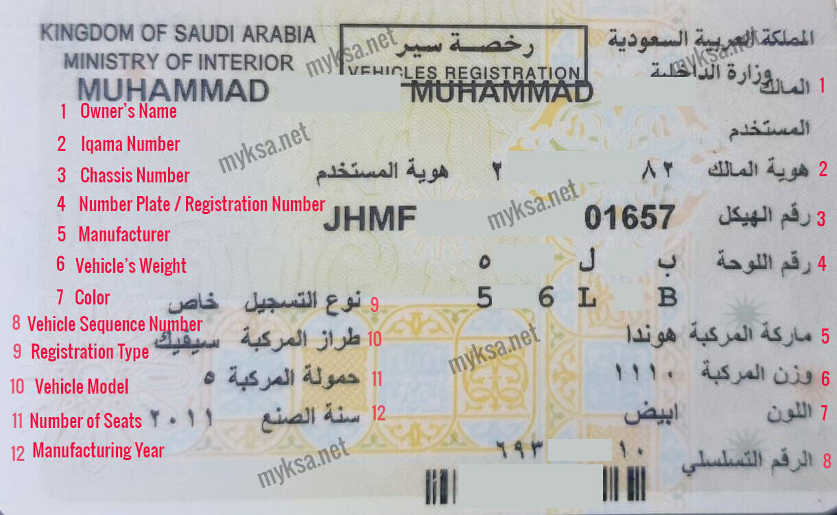 how to pay car registration online saudi arabia